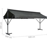  Tenda Samostojeća tenda 500 x 300 cm antracit | shoptok.hr