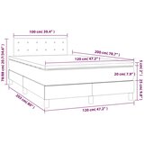  box spring s madracem LED crni 120 x 200 cm baršun | shoptok.hr
