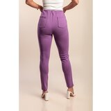 Fenzy Hlače S Ukrasnim Gumbima, Ljubičaste | shoptok.hr