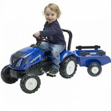 Falk Toys traktor na pedale Falk New Holland sa prikolicom - plavi Cene