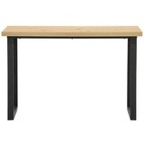 MID.YOU pisalna miza kovina, leseni material črna, barve hrasta | Shoptok.si