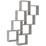 Maison Chic Stenska polica - Viseča Polica kockasta betonsko siva 90x15x119 cm, (21793708) Cene