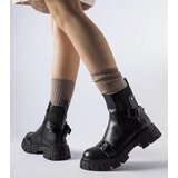 Gemre Black ankle boots with a chunky sole Fontarine | Shoptok.si