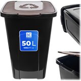 KADAX koš za sortiranje odpadkov 50L rjave barve Bio, (5000362525) | Shoptok.si
