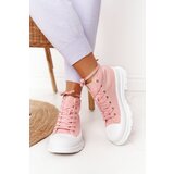 FJ1 Women's High Sneakers On A Chunky Sole Pink Trissy | Shoptok.si