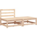  The Living Store Vrtni kavč brez naslonjal s stolčkom za noge trdna borovina - Vrtni Kavč, (21461214) | Shoptok.si