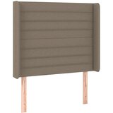 Maison Chic posteljno vzglavje - vzglavna omarica - nočna omarica z ušesi taupe 103x16x118/128 cm blago, (21707690) Cene