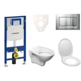 Geberit SIKOSSLPRO010 S-Line Pro wc školjka s kompletom Duofix 111.300.00.5 Sigma30 krom matt Cene