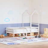 The Living Store Streha za otroško posteljo bela 108x70x176,5 cm trdna borovina - Streha Za Otroško Posteljo, (21657072) | Shoptok.si