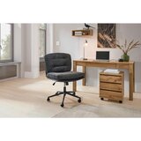 MID.YOU VRTLJIVI STOL les, kovina, umetna masa, tekstil siva | Shoptok.si