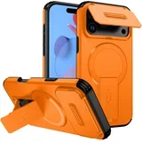 2-v-1 magnetno ohišje, združljivo z iPhone 17 Pro Max s stojalom Orange, (5000274922)