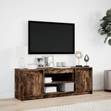 TV ormarić s LED svjetlima boja hrasta 139,5x34x50 cm drveni | Eponuda.com