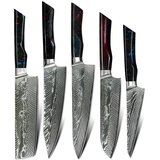  Set damaškovih kuhinjskih noževa YO-37407 – Crvena / Plava KP37407 | Shoptok.si