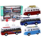  Sed od 2 retro i 2 nova autobusa za igru 1:87 - crveno/plavi | shoptok.hr