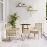 vidaXL 3-dijelni vrtni set za objedovanje bež poli rattan | shoptok.hr