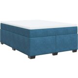 vidaXL Krevet s oprugama i madracem tamnoplavi 140x190 cm baršunasti | shoptok.hr
