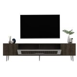 Hanah home tv polica Dekolp3 walnut silver