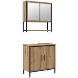  Set namještaja za kupaonicu od 2 komada Artisan Oak konstruirano drvo | shoptok.hr