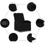  Naslonjač od tkanine crni | shoptok.hr