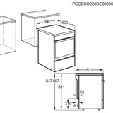 Aeg CIB6499APB Štedilnik s pecico 60 cm z indukcijsko plošco, piroliza za crna, samodejno cišcenje, 940003122 | Shoptok.si