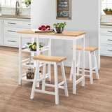 vidaXL Barska garnitura 3 delna MDF bele barve Cene