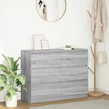 vidaXL Komoda siva sonoma 100x35x76 cm inženirski les | Shoptok.si