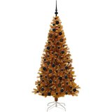 vidaXL Božično drevo med 300 LED z stojalom Zlata 180 cm PET | Shoptok.si