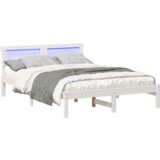 vidaXL krevetna konstrukcija bijelo 135 x 190 cm čvrsta borova drva | shoptok.hr