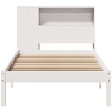 Krevet s regalom za knjige bez madraca bijeli 75x190cm borovina | shoptok.hr