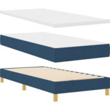 Box Spring Krevet s Madracem Plava 90x200 cm Tkanina | shoptok.hr