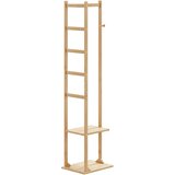  Vješalica za kapute s kukama i policama 38,5x30x156 cm bambus | shoptok.hr