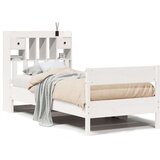 Krevet s regalom za knjige bez madraca bijeli 75x190cm borovina | shoptok.hr