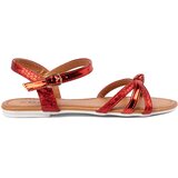 Shelvt Red sandals with an animal motif | Shoptok.si
