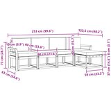  Set vanjskih sofa s jastukom 5 pcs Čvrsto drvo akacije | shoptok.hr