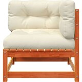 vidaXL Kutna vrtna sofa s jastucima voštano smeđa od borovine | shoptok.hr