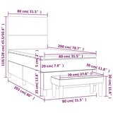 Box spring krevet s madracem crni 80 x 200 cm od tkanine | shoptok.hr