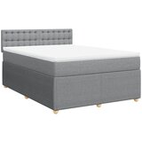 Maison Chic Box spring postelja - Vzmetna postelja z vzmetnico svetlo siva 160x200 cm žamet SL18345, (21894594) | Shoptok.si