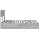  Krevetna konstrukcija s ladicama Siva Sonoma 140 x 190 cm | shoptok.hr