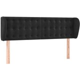 Maison Chic posteljno vzglavje - vzglavna omarica - nočna omarica z ušesi črno 147x23x78/88 cm žamet, (21710483) | Shoptok.si