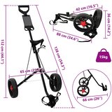 Golf Trolej Crna 66 x 65 x 112 cm Željezo | shoptok.hr