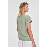 Marisse Olive Short-Sleeved Blouse | shoptok.hr