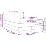  Krevet s podiznim dijelom s madracem Plava 140x200 cm Tkanina | shoptok.hr
