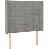  box spring s madracem LED svjetlosivi 90x190 cm baršun | shoptok.hr