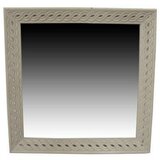  Zidno ogledalo Home ESPRIT Bijela Prirodno Drvo Manga romantični 92 x 6 x 92 cm | shoptok.hr