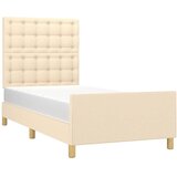  Okvir za krevet bez madraca krem 100 x 200 cm od tkanine | shoptok.hr