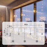 Brilagi LED božićna zavesa 77xLED/3xAA/USB 3,8m pahulje topla bela | Eponuda.com