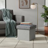 Mhome Zložljiv tabure s pokrovom 25x25xh25cm / siv / poliester, mdf, (5000199773) | Shoptok.si