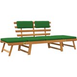  Klop z blazinami 2 v 1 190 cm trden akacijev les, (20661731) | Shoptok.si