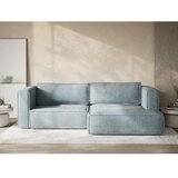 Maison de Rêve Svetlo modra raztegljiva/s prostorom za shranjevanje kotna sedežna garnitura iz šenilje (desni kot/z ležalnikom) Velto – | Shoptok.si