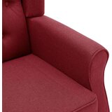 vidaXL Fotelja od tkanine s tabureom crvena boja vina | shoptok.hr